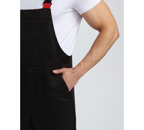 Костюм Титан СОП с капюшоном (тк.Смесовая,210) п/к, черный/красный