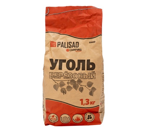 Уголь березовый, 1.3 кг Camping Palisad Уголь березовый, 1.3 кг Camping Palisad