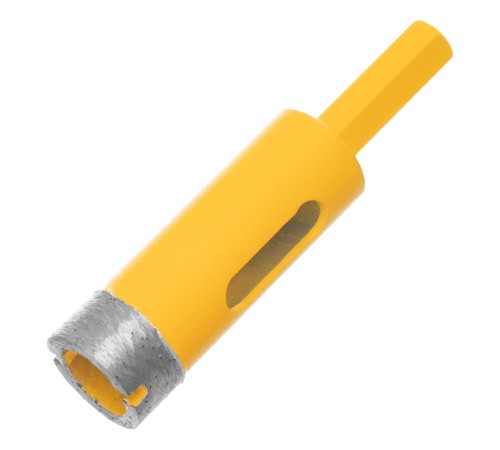 Сверло алмазное по керамограниту, 18 мм, мокрая резка, трехгранный хвостовик Denzel