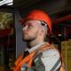 Каска защитная из ударопрочной пластмассы, оранжевая Сибртех