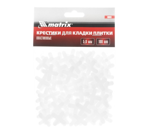 Крестики, 5.0 мм, для кладки плитки, 100 шт Matrix Крестики, 5.0 мм, для кладки плитки, 100 шт Matrix