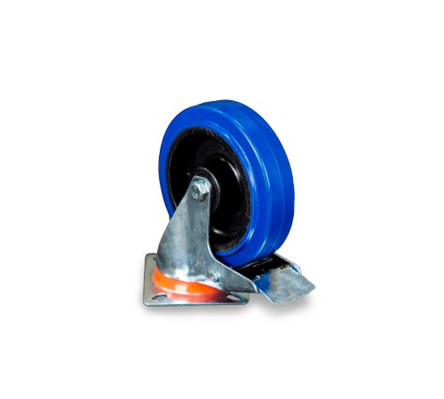 Колесо поворотное из эластичной резины 
MW100 125 мм с тормозом Колесо поворотное из эластичной резины 
MW100 125 мм с тормозом