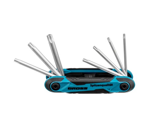 Набор ключей имбусовых Tamper-Torx , складные, 8 шт, CrV Gross Набор ключей имбусовых Tamper-Torx , складные, 8 шт, CrV Gross