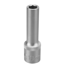 Головка торцевая удлиненная, 10 мм, шестигранная, CrV, под квадрат 1/2 Stels