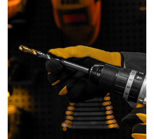 Сверло спиральное по металлу 10 x 133 мм, Р6М5, Golden Tip  Denzel