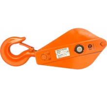 Блок монтажный однорольный с  крюком TOR HQG(L) K1-1,0 т с откидной щекой (S)