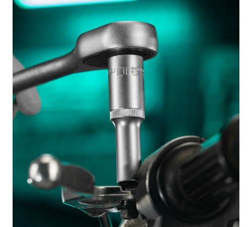 Головка торцевая удлиненная, 10 мм, шестигранная, CrV, под квадрат 1/2 Stels