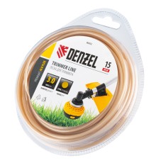 Леска для триммера армированная алюминием круглая, 3,0мм х 15м, блистер ALUFLEX Denzel