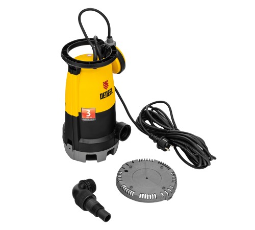 Дренажный насос для чистой и грязной воды DP450S, 450 Вт, напор 6 м, 12000 л/ч Denzel