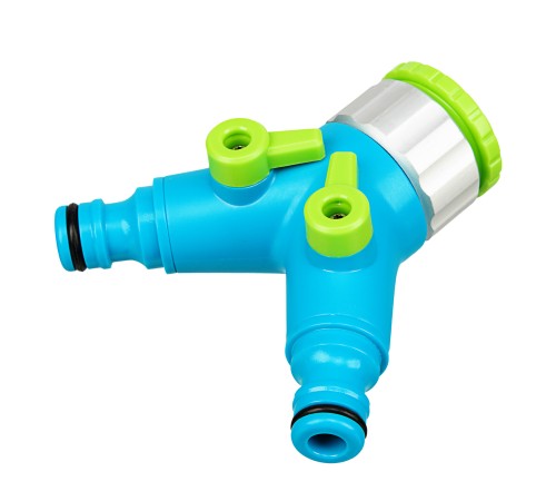 Разветвитель двухканальный с внутренней резьбой 3/4-1, с переключателем Palisad Luxe