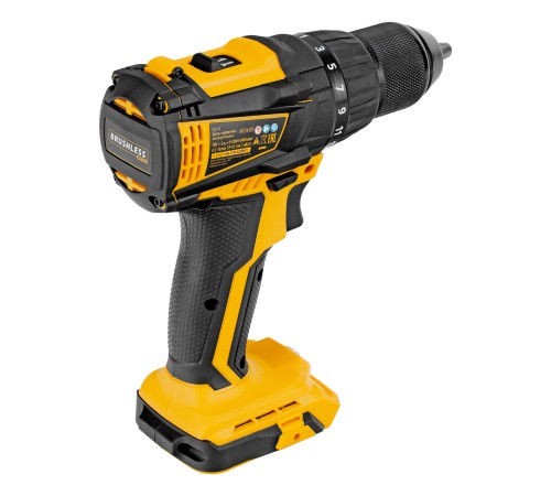 Дрель-шуруповерт аккумуляторная, бесщет. BLDL-IB-18-0, Li-Ion, 18 В Denzel