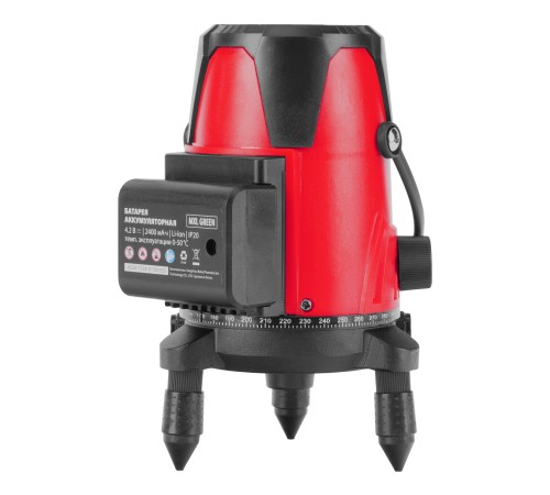 Лазерный уровень MXL GREEN, 30 м, зеленый луч, акк. Li 2400 mAh, сумка, резьба 5/8" MTX