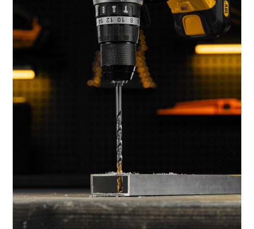 Сверло спиральное по металлу 6,5 х 148 мм, Р6М5, Golden Tip, удлиненное Denzel