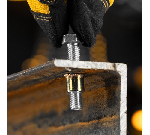 Заклепки резьбовые, стальные, оцинкованные, М8, пластиковый кейс, 40 шт. Denzel