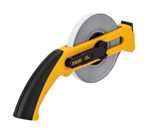 Рулетка геодезическая 50 м х 13 мм, открытый корпус, металлическая лента Denzel Рулетка геодезическая 50 м х 13 мм, открытый корпус, металлическая лента Denzel