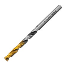 Сверло спиральное по металлу 4,2 x 75мм, Р6М5, Golden Tip, многогранная заточка Denzel