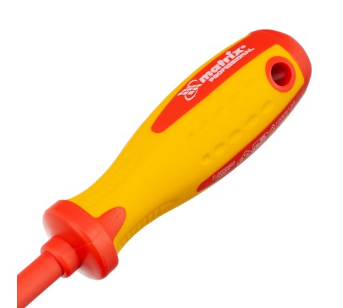 Отвертка Insulated, PH1 x 75 мм, CrMo, до 1000 В, двухкомпонентная рукоятка Matrix Professional