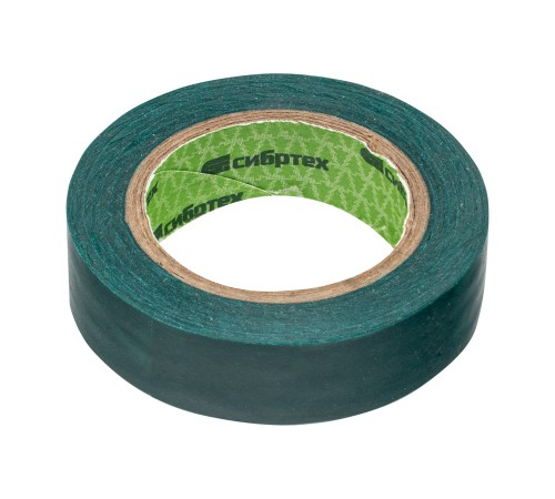 Изолента ПВХ, 15 мм х 10 м, зеленая Сибртех