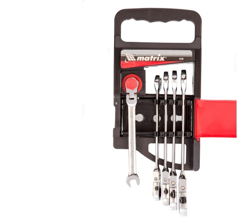Набор ключей комбинированных, трещоточных шарнирных 5 шт. Matrix Набор ключей комбинированных, трещоточных шарнирных 5 шт. Matrix