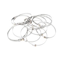 Хомуты нержавеющая сталь, Стандартное болтовое крепление 120-140 мм, 25 штук в упаковке, ширина 9 мм Сибртех