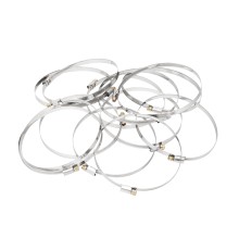 Хомуты нержавеющая сталь, Стандартное болтовое крепление 120-140 мм, 25 штук в упаковке, ширина 9 мм Сибртех