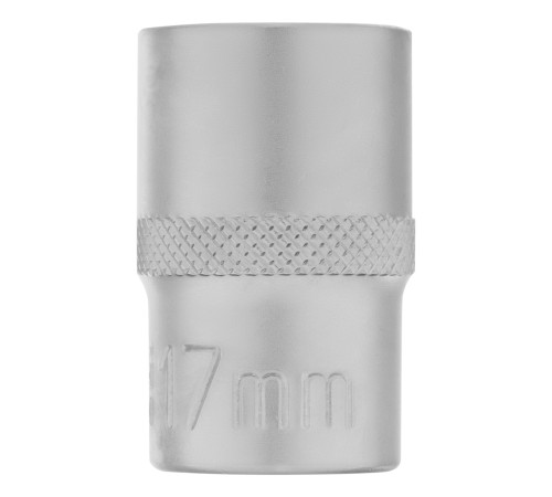 Головка торцевая, 17 мм, шестигранная, CrV, под квадрат 1/2 Stels