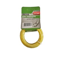 Леска для триммера, d=2.4 мм, l=15м, крученый квадрат,картон, Россия