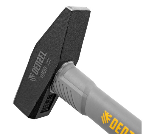 Молоток слесарный, 1000 г, кованый, фибергласовая рукоятка c TPR покрытием Denzel