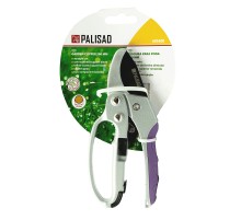 Секатор прямого реза, 200 мм, храповой механизм, металлические обрезиненные рукоятки, LUXE Palisad