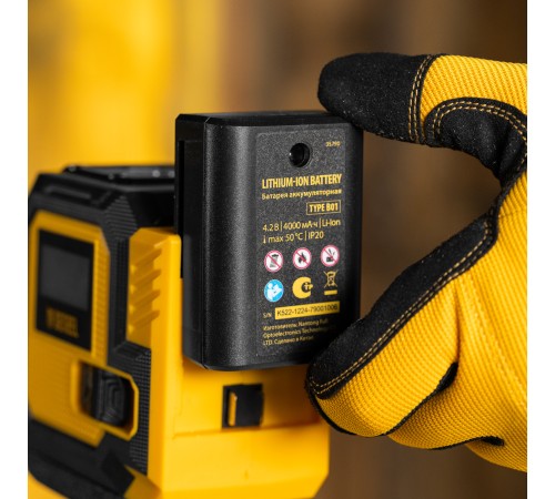Батарея аккумуляторная для лазерного уровня Type B01, 4,2 В, 4000 мАч Denzel