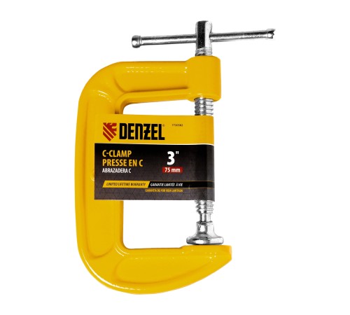 Струбцина G-образная, 3", 75 мм// Denzel