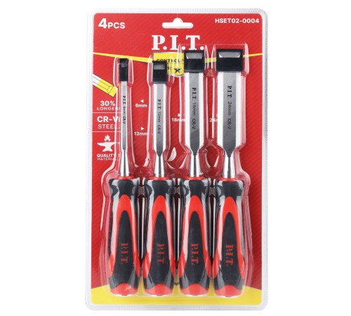 Набор стамесок по дереву плоские P.I.T. CONTROL HSET02-0004