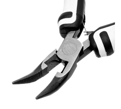 Длинногубцы Mini, 125 мм, изогнутые, авторазжим, Pro Matrix