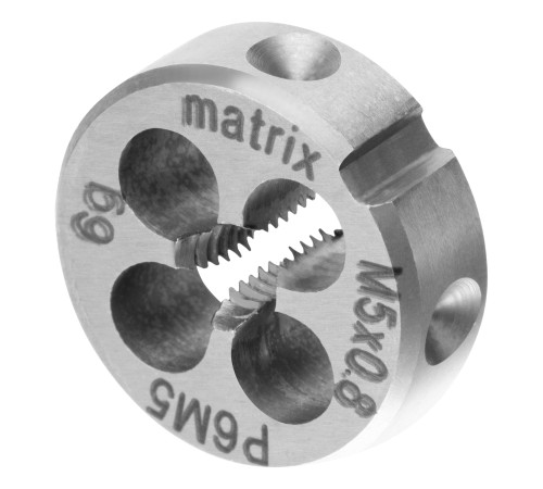 Плашка М5 х 0.8 мм, Р6М5 Matrix Плашка М5 х 0.8 мм, Р6М5 Matrix