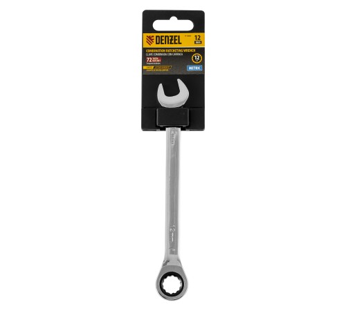 Ключ комбинированный, с трещеткой, 12 мм Denzel