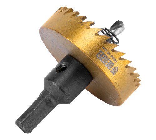 Коронка по металлу HSS, 55 мм, нитридтитановое покрытие Denzel