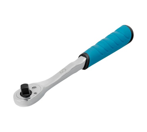 Ключ-трещотка 3/8", CrV, 90 зубьев, усиленный, хром Gross Ключ-трещотка 3/8", CrV, 90 зубьев, усиленный, хром Gross