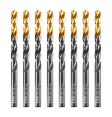 Сверло по металлу, 8 мм, HSS-Tin, Golden Tip, 8 шт. Denzel Сверло по металлу, 8 мм, HSS-Tin, Golden Tip, 8 шт. Denzel