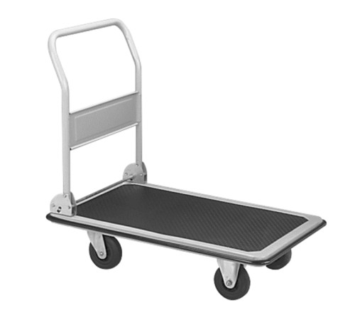 Тележка платформенная 800 кг TOR PH800 (1020х620) со складной ручкой (пластиковые колеса 125 мм)