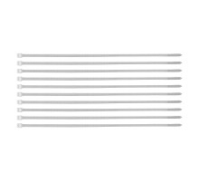 Хомуты, 300 x 4.8 мм, пластиковые, белые, 100 шт Сибртех