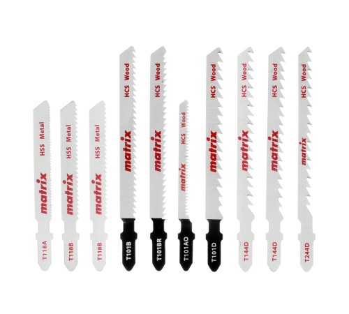 Набор полотен для электролобзика универсальный, 10 шт, T-SET1001 Matrix