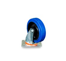 Колесо поворотное из эластичной резины MW100 125 мм