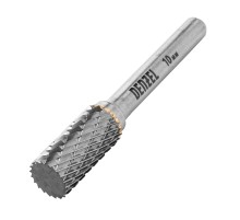 Борфреза по металлу твердосплавная, цилиндрическая, тип-А, 10 мм Denzel