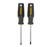 Набор отверток, 2 шт., PH+SL, S2, 3к рукоятка Denzel