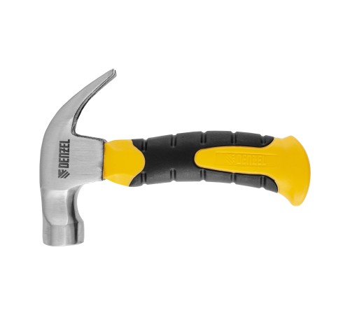 Молоток-гвоздодер мини, боек с магнитом, фибергласовая двухкомпонентная рукоятка, 9oz, 250г// Denzel