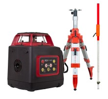 Комплект: ротационный нивелир RGK SP-400G с калибровкой + штатив RGK SH-170 рейка RGK LR-2