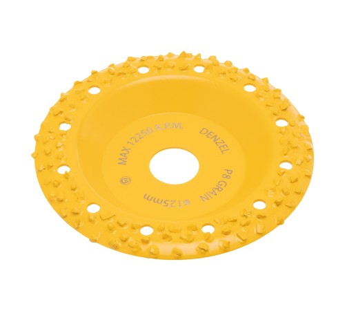 Чашка твёрдосплавная зачистная,125 мм, Наклонная, крупное зерно #8 Denzel