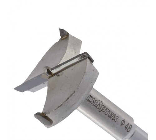 Сверло Форстнера по дереву, 48 мм, цилиндрический хвостовик Сибртех