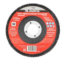Круг лепестковый торцевой, P 60, 115 х 22.2 мм Matrix
