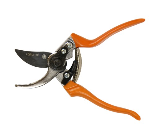 Секатор ручной 205 мм, алюминевые ручки, верхнее лезвие с тефлоновым покрытием Sturm!